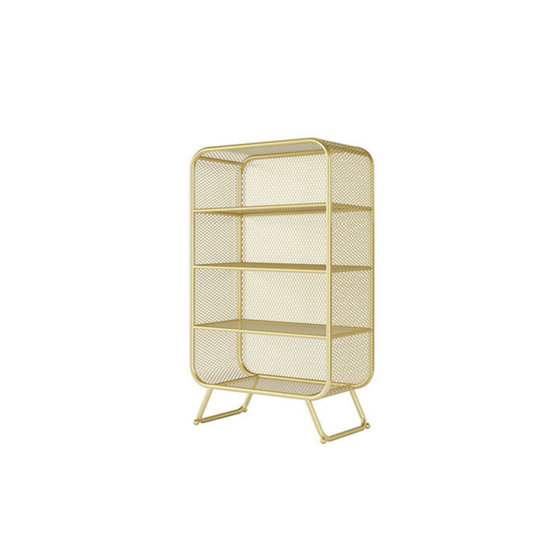 Modern Vertical Bookcase Metal Closed Storage Bookshelf for Bedroom , 31.5" W X 14" D