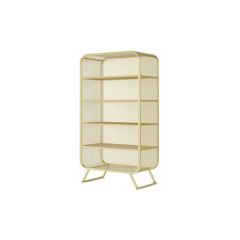 Modern Vertical Bookcase Metal Closed Storage Bookshelf for Bedroom , 31.5" W X 14" D