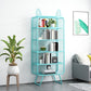 Modern Vertical Bookcase Metal Closed Storage Bookshelf for Bedroom , 31.5" W X 14" D