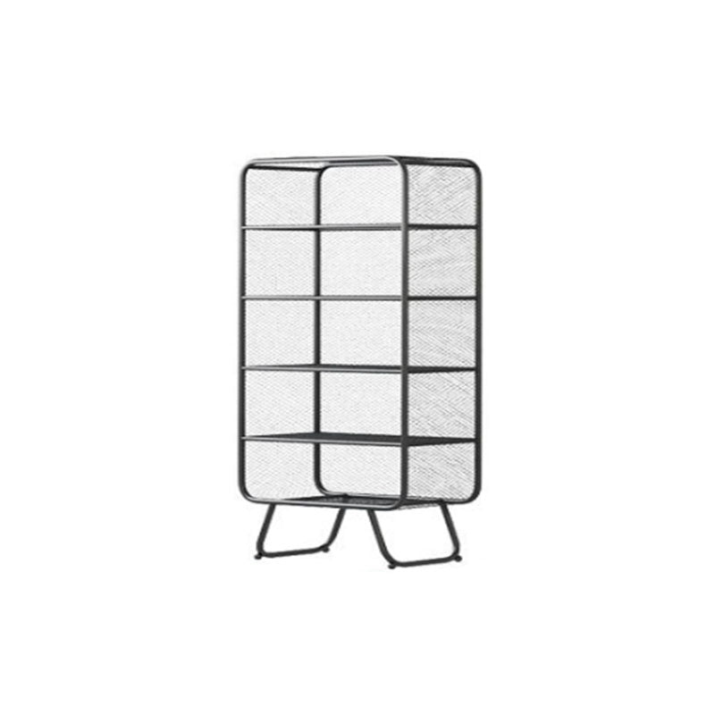 Modern Vertical Bookcase Metal Closed Storage Bookshelf for Bedroom , 31.5" W X 14" D