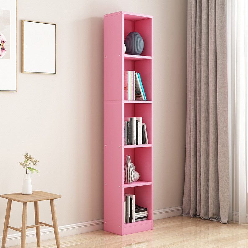 Modern Closed Back Bookshelf Engineered Wood Shelf Bookcase for Study Room