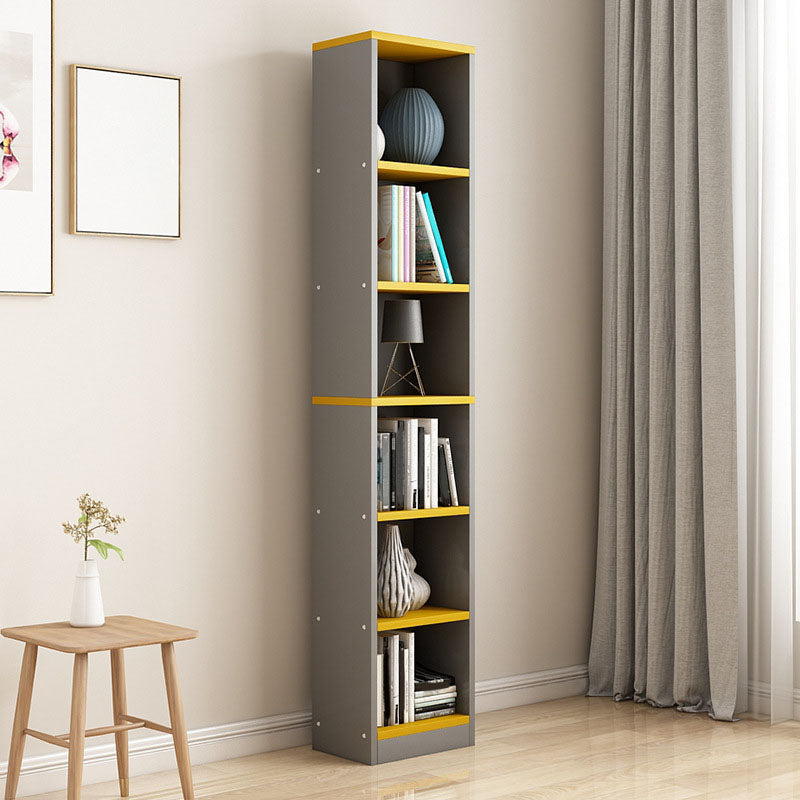 Modern Closed Back Bookshelf Engineered Wood Shelf Bookcase for Study Room