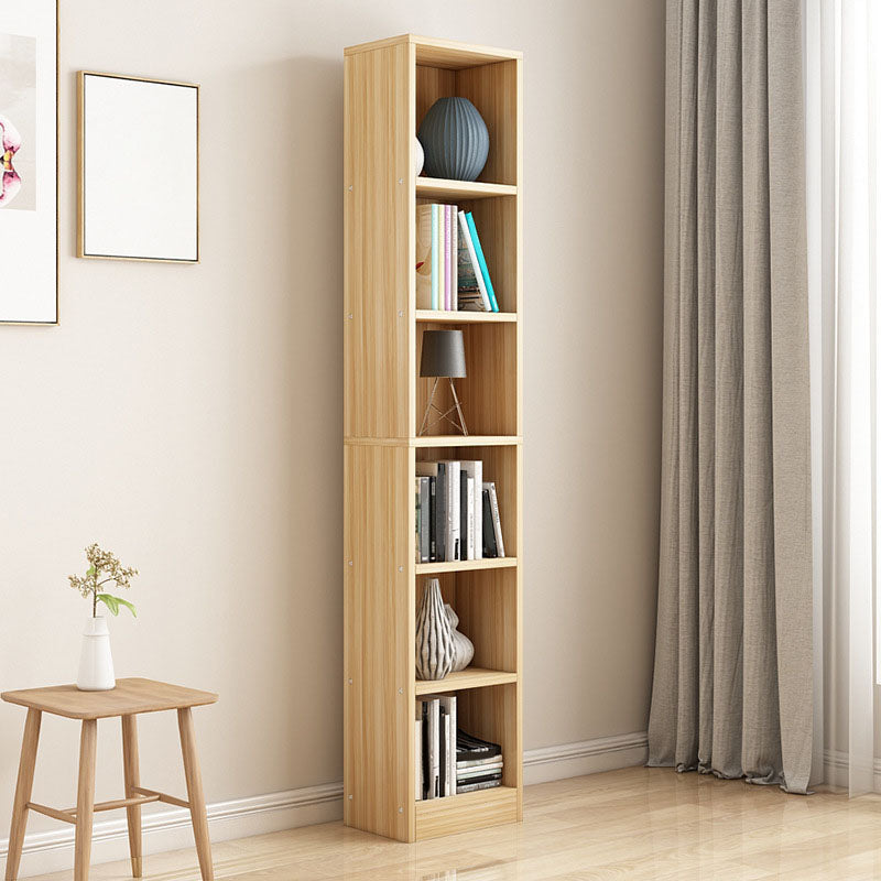 Modern Closed Back Bookshelf Engineered Wood Shelf Bookcase for Study Room