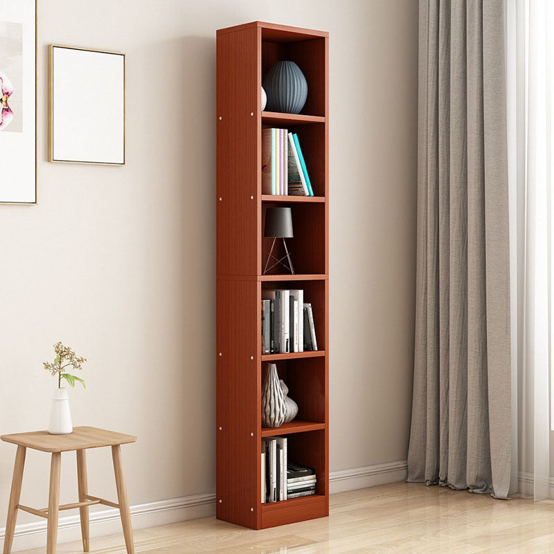 Modern Closed Back Bookshelf Engineered Wood Shelf Bookcase for Study Room
