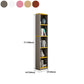 Modern Closed Back Bookshelf Engineered Wood Shelf Bookcase for Study Room