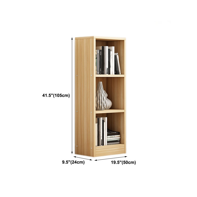 Modern Closed Back Bookshelf Engineered Wood Shelf Bookcase for Study Room