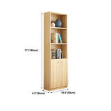 Modern Closed Back Bookshelf Engineered Wood Shelf Bookcase for Study Room