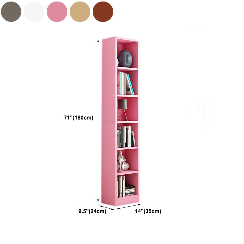 Modern Closed Back Bookshelf Engineered Wood Shelf Bookcase for Study Room