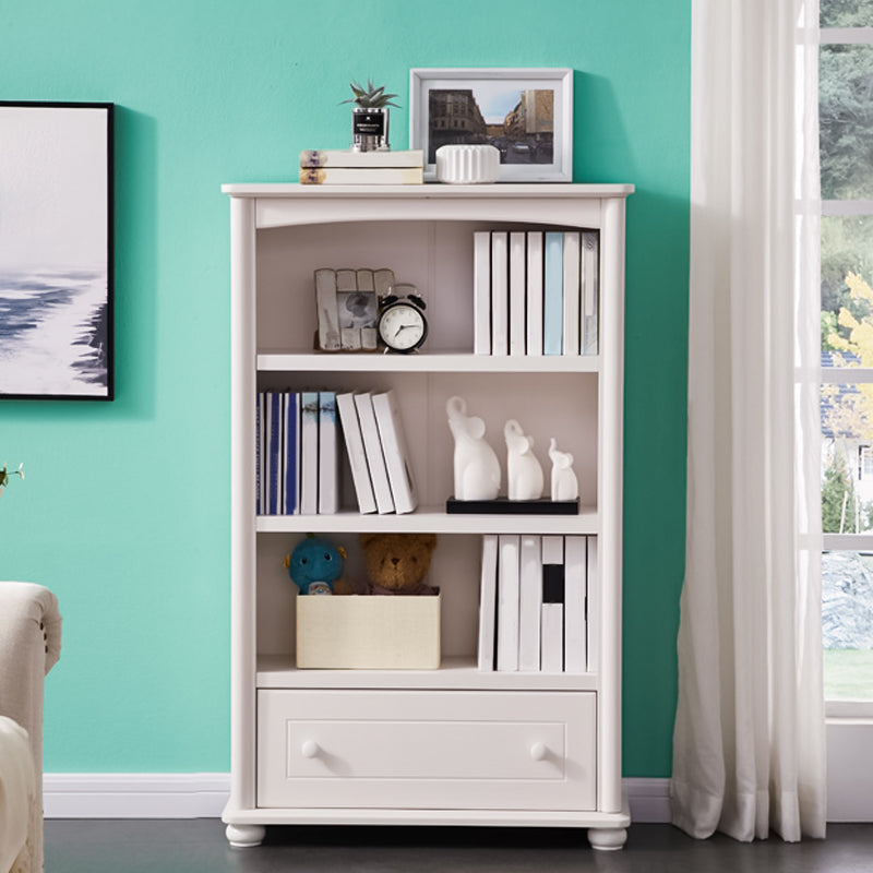 Closed Back Bookshelf Scandinavian Solid Wood Standard Bookcase