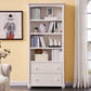Closed Back Bookshelf Scandinavian Solid Wood Standard Bookcase