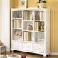 Closed Back Bookshelf Scandinavian Solid Wood Standard Bookcase