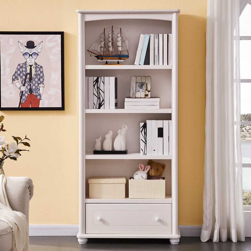 Closed Back Bookshelf Scandinavian Solid Wood Standard Bookcase