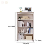 Closed Back Bookshelf Scandinavian Solid Wood Standard Bookcase