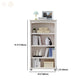 Closed Back Bookshelf Scandinavian Solid Wood Standard Bookcase