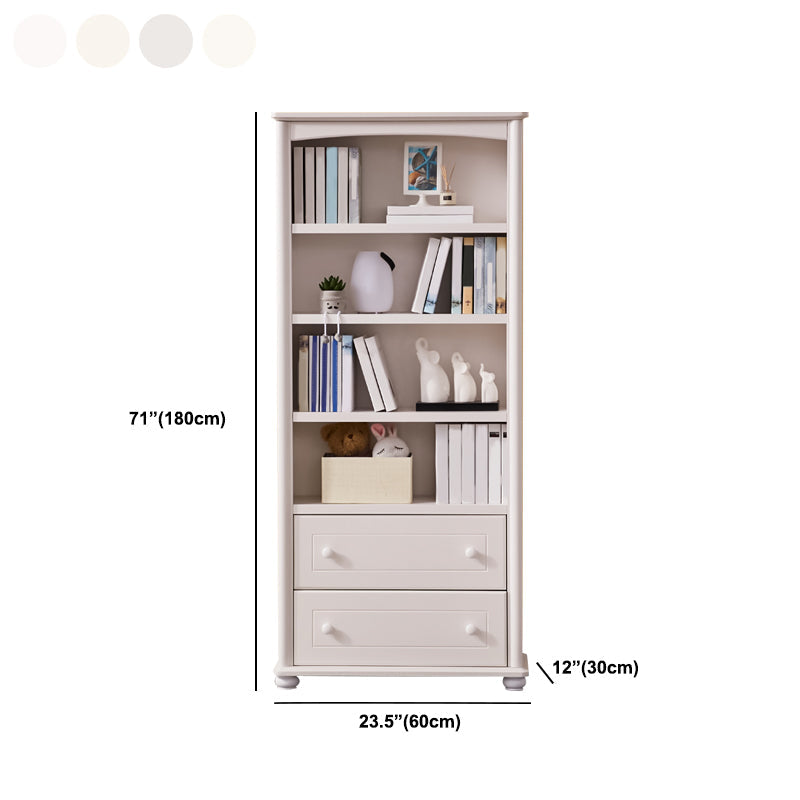 Closed Back Bookshelf Scandinavian Solid Wood Standard Bookcase