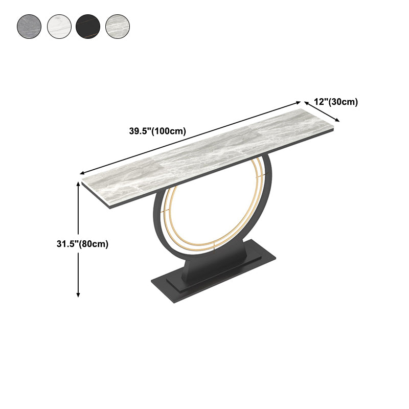 Tabella della console in ardesia di ferro contemporanea rettangolo tavolo da estremità resistente alle macchie