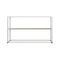 Storage Contemporary Iron Console Table with Shelf and Frame Base