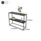 Storage Contemporary Iron Console Table with Shelf and Frame Base