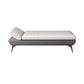 Modern Genuine Leather Bench 18"H Bedroom Seating Bench with Adjustable Headrest 59"L x 19.5"W x 17"H White-Gray Clearhalo 'Benches' 'Chairs & Seating' 'furn' 'furn_benches' 'Furniture' 'Living Room Furniture' 5672813