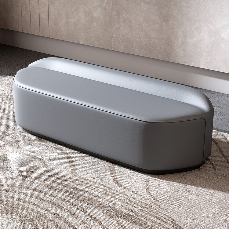 Contemporary Birch Frame Bench 20"H Faux Leather Bedroom Seating Bench 47"L x 20"W x 20"H Blue Clearhalo 'Benches' 'Chairs & Seating' 'furn' 'furn_benches' 'Furniture' 'Living Room Furniture' 5672843