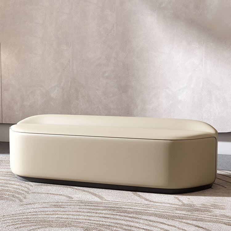 Contemporary Birch Frame Bench 20"H Faux Leather Bedroom Seating Bench Clearhalo 'Benches' 'Chairs & Seating' 'furn' 'furn_benches' 'Furniture' 'Living Room Furniture' 5672851