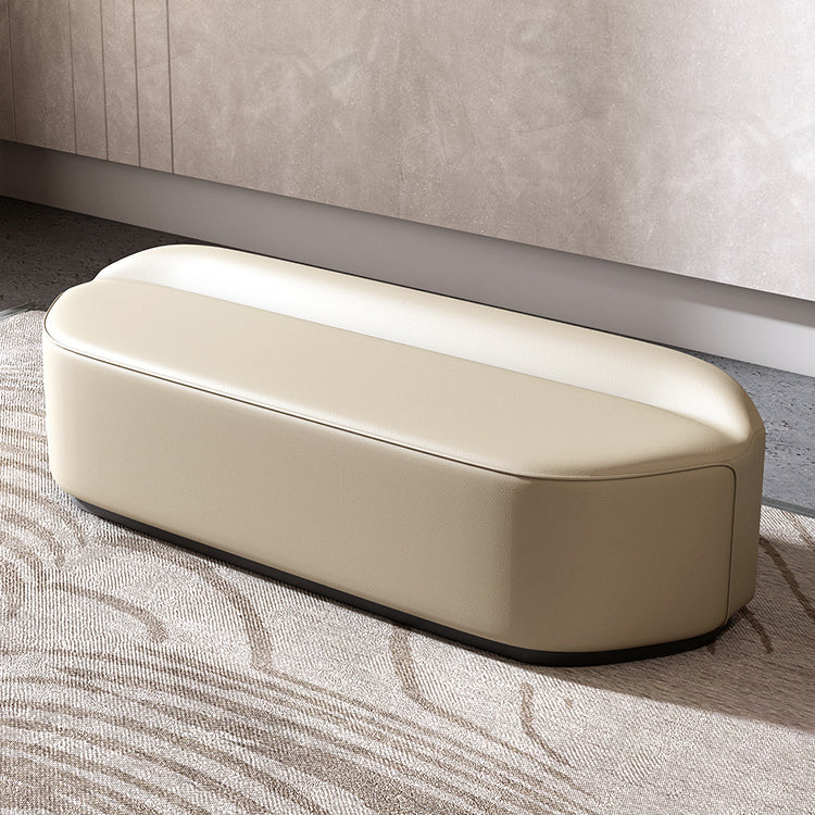 Contemporary Birch Frame Bench 20"H Faux Leather Bedroom Seating Bench Clearhalo 'Benches' 'Chairs & Seating' 'furn' 'furn_benches' 'Furniture' 'Living Room Furniture' 5672852