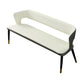 Modern 19.5" H Upholstered Bench High-Back Dining Seating Bench with 4 Metal Legs