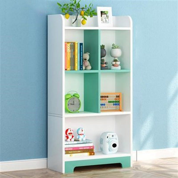 Vertical Wooden Bookcase White Closed Storage Bookshelf for Home Office