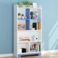 Vertical Wooden Bookcase White Closed Storage Bookshelf for Home Office