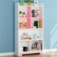 Vertical Wooden Bookcase White Closed Storage Bookshelf for Home Office