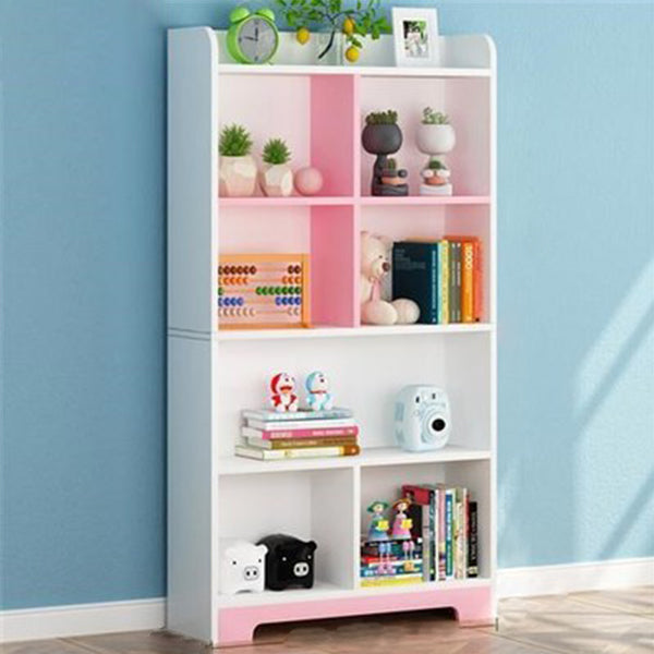 Vertical Wooden Bookcase White Closed Storage Bookshelf for Home Office