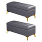 Glam Pouf Ottoman PU Leather Upholstered Solid Color Tufted Square Ottoman with Storage