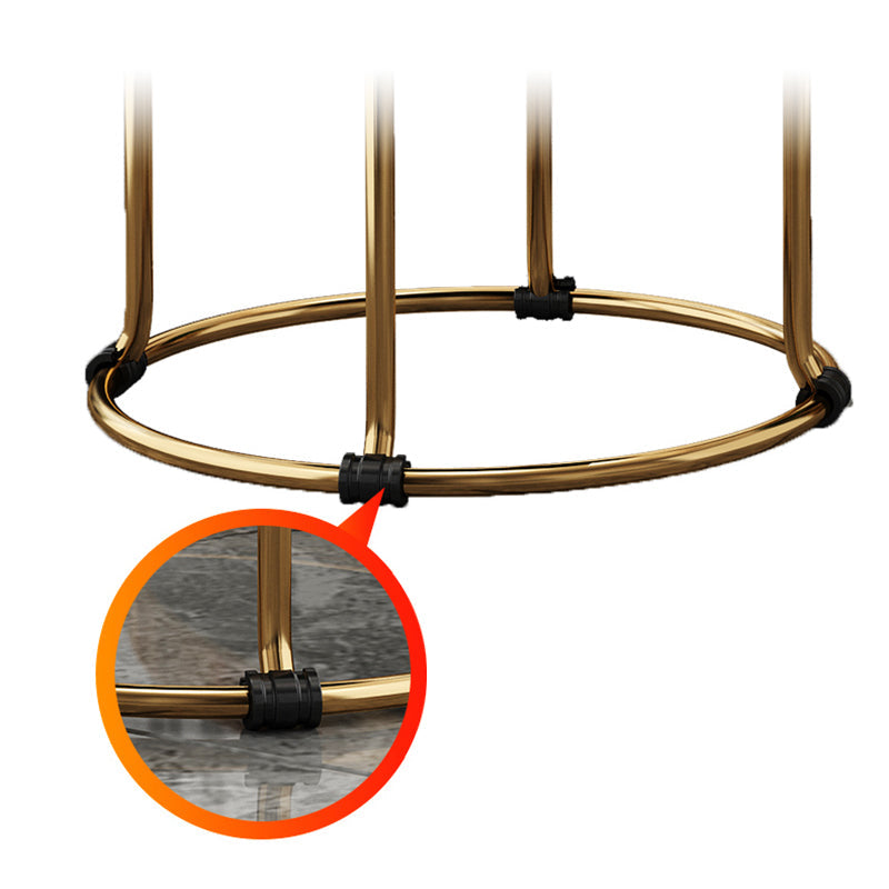 Tessuto ottomano contemporaneo Tessuto in metallo imbottito Terra di colore solido Ottoman