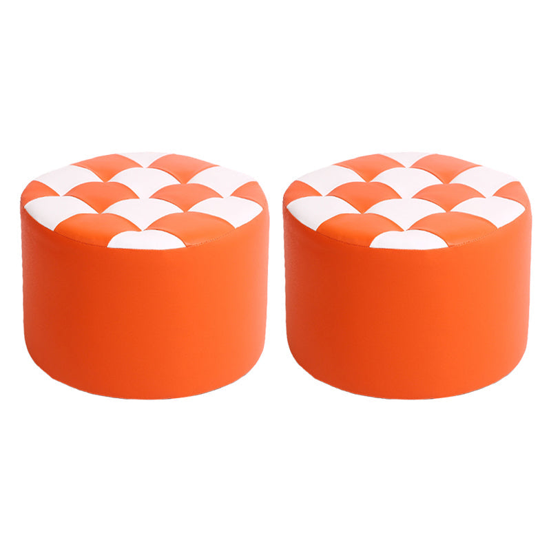 Modern Resistente alla macchia standard Round Control Modello in pelle POUF per salotto