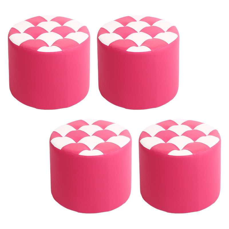 Modern Resistente alla macchia standard Round Control Modello in pelle POUF per salotto