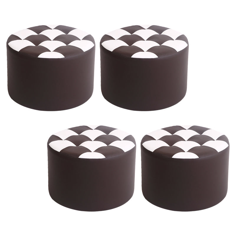 Modern Resistente alla macchia standard Round Control Modello in pelle POUF per salotto