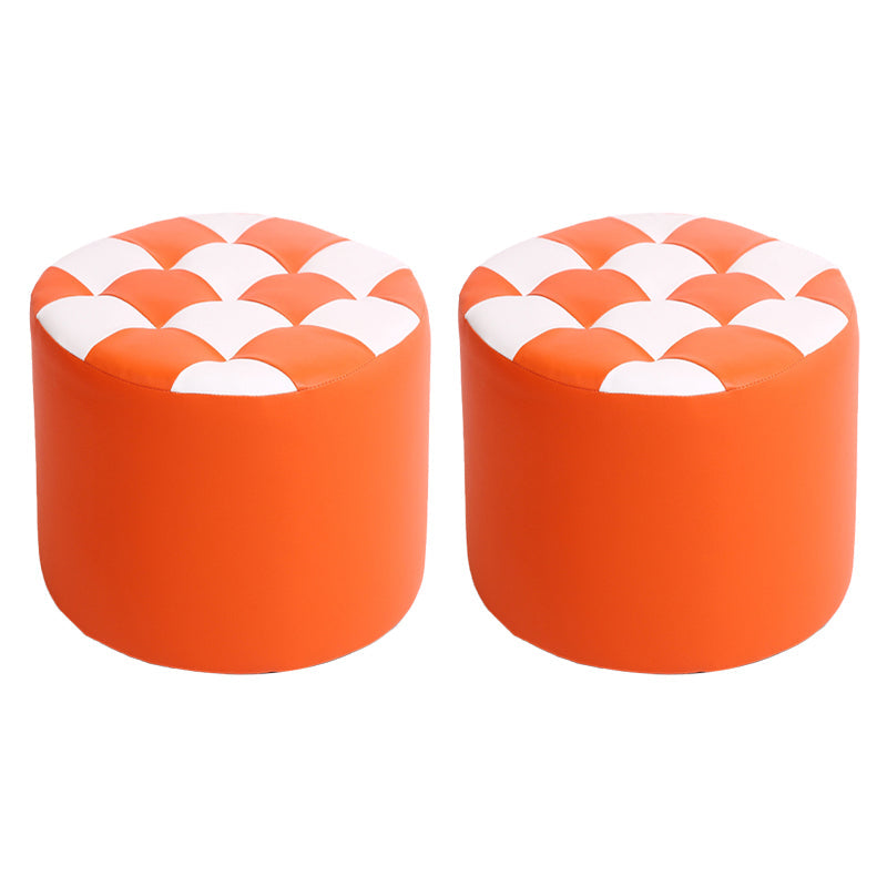 Modern Resistente alla macchia standard Round Control Modello in pelle POUF per salotto