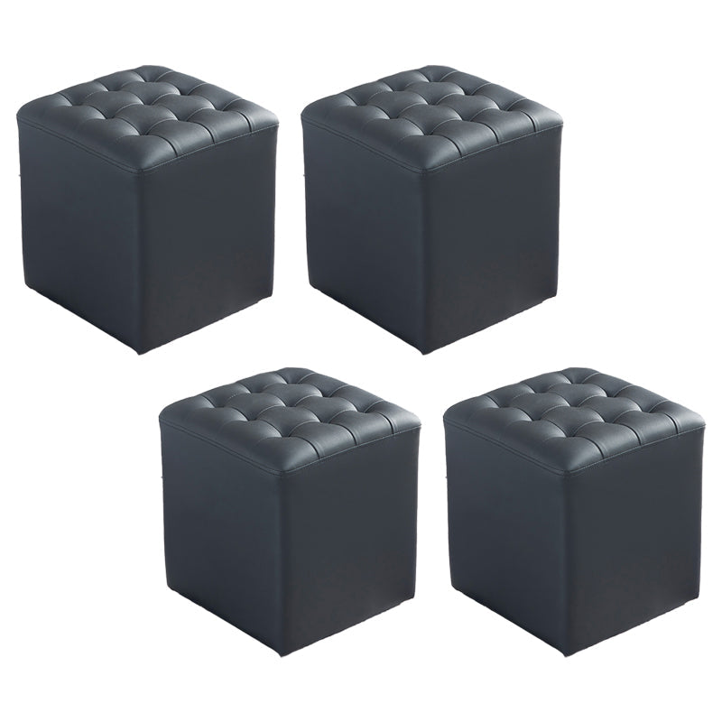 現代の染色耐性標準四角い黄色の革のプーフ