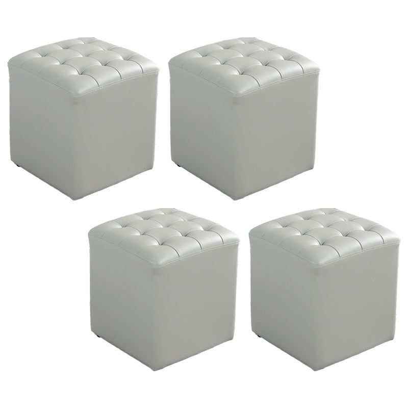 現代の染色耐性標準四角い黄色の革のプーフ