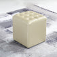 Pouf de cuero cuadrado estándar resistente a las manchas contemporáneas