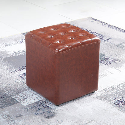 現代の染色耐性標準四角い黄色の革のプーフ