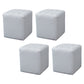 Tufted Ottoman Mid-Century Modern Genuine Leather Square Water Resistant Cube Ottoman