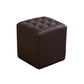 Tufted Ottoman Mid-Century Modern Genuine Leather Square Water Resistant Cube Ottoman