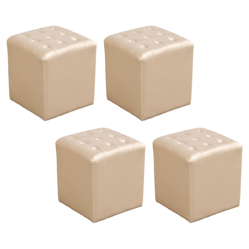 Tufted Ottoman Mid-Century Modern Echt lederen vierkante waterbestendige kubus Ottoman