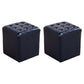 Tufted Ottoman Mid-Century Modern Genuine Leather Square Water Resistant Cube Ottoman