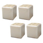 Modern Ottoman Cube Tufted Solid Color Leather Ottoman in Living Room