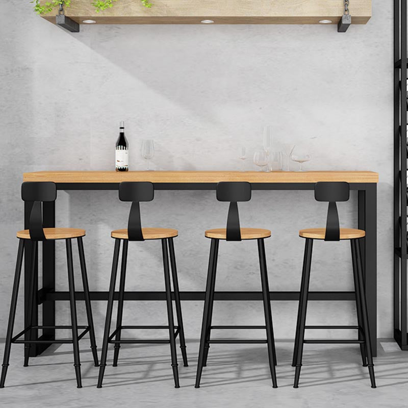 Solid Wood Pub Dining Set 1/2/5/9 Pieces Rectangle Indoor Glam Counter Height Set Clearhalo 'Bar Furniture' 'furn' 'furn_home_bar_bar_sets' 'Furniture' 'Home Bars & Bar Sets' 'home_bar_bar_sets' 'Kitchen & Dining Furniture' 5677164