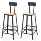 Solid Wood Pub Dining Set 1/2/5/9 Pieces Rectangle Indoor Glam Counter Height Set Black 30"H Stools (Set of 2) Clearhalo 'Bar Furniture' 'furn' 'furn_home_bar_bar_sets' 'Furniture' 'Home Bars & Bar Sets' 'home_bar_bar_sets' 'Kitchen & Dining Furniture' 5677171