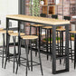 Solid Wood Pub Dining Set 1/2/5/9 Pieces Rectangle Indoor Glam Counter Height Set Clearhalo 'Bar Furniture' 'furn' 'furn_home_bar_bar_sets' 'Furniture' 'Home Bars & Bar Sets' 'home_bar_bar_sets' 'Kitchen & Dining Furniture' 5677176
