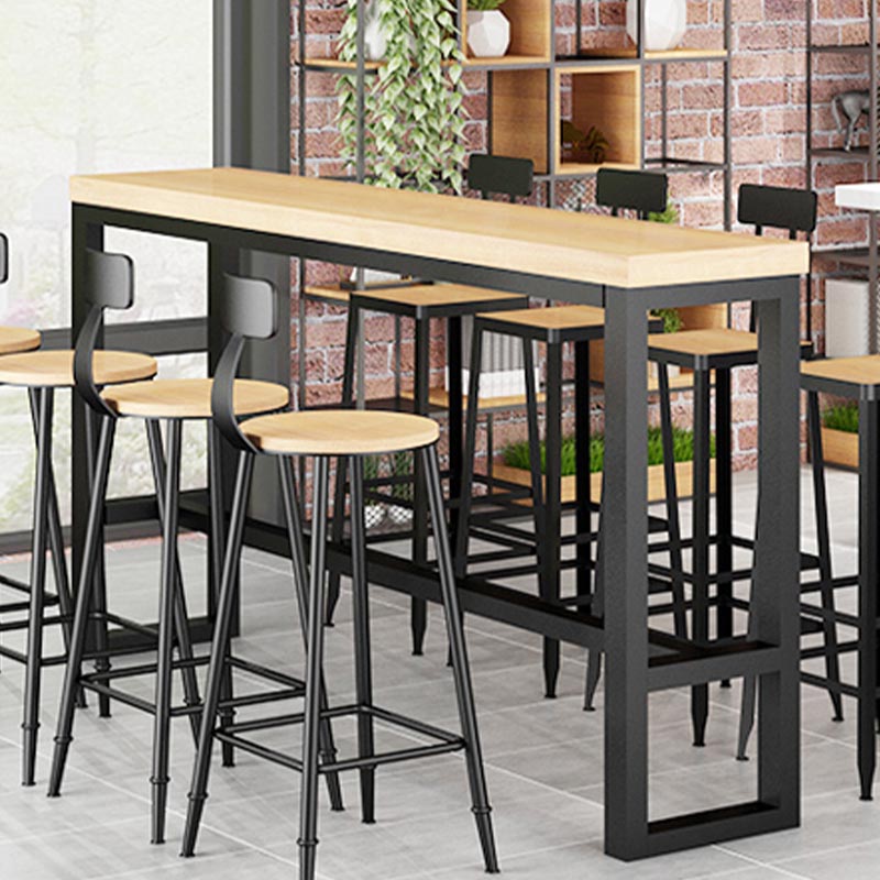 Solid Wood Pub Dining Set 1/2/5/9 Pieces Rectangle Indoor Glam Counter Height Set Clearhalo 'Bar Furniture' 'furn' 'furn_home_bar_bar_sets' 'Furniture' 'Home Bars & Bar Sets' 'home_bar_bar_sets' 'Kitchen & Dining Furniture' 5677176